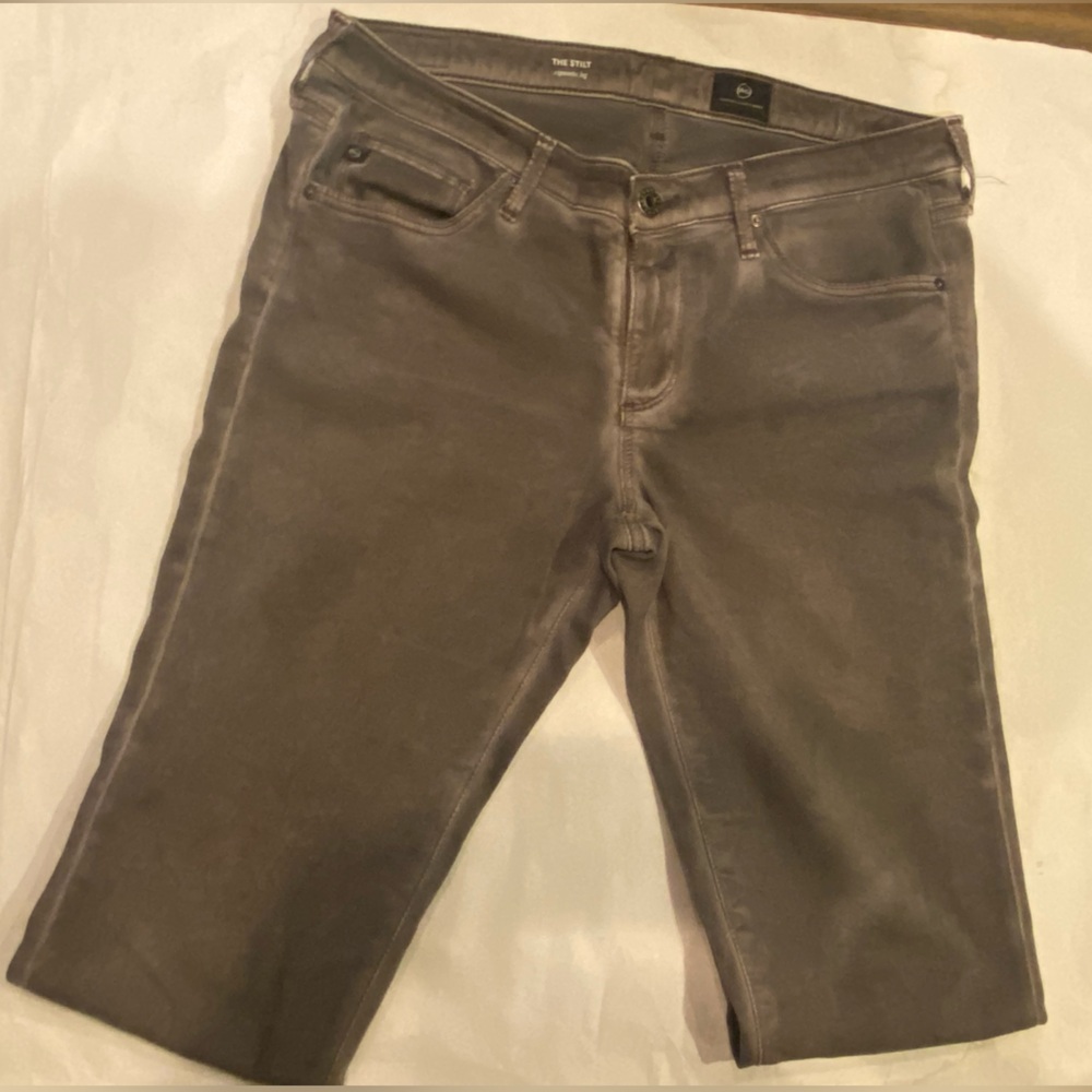 AG jeans ‘the stilt’ cigarette leg skinny Jeans 29R black distressed faded denim